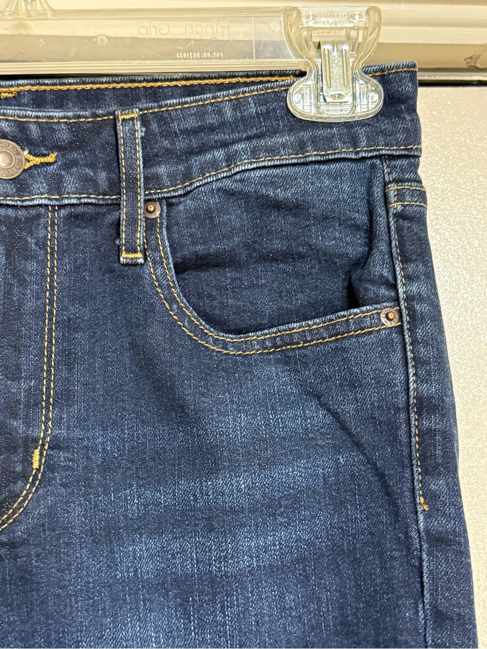 Levi’s High Waisted Distressed Jean Skinny Dark Wash Size 28 - Picture 6 of 15
